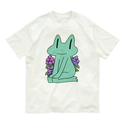 正座待機のカエルさん Organic Cotton T-Shirt