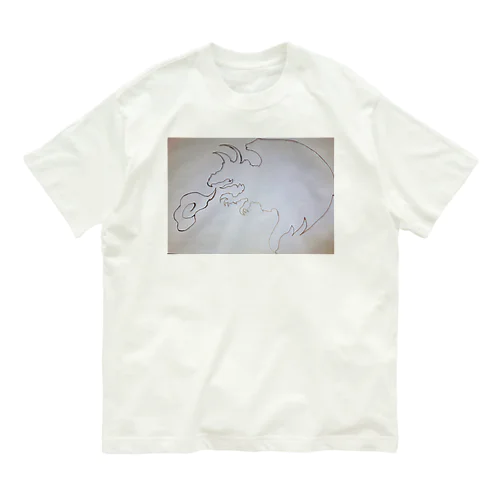 シルエットドラゴン Organic Cotton T-Shirt