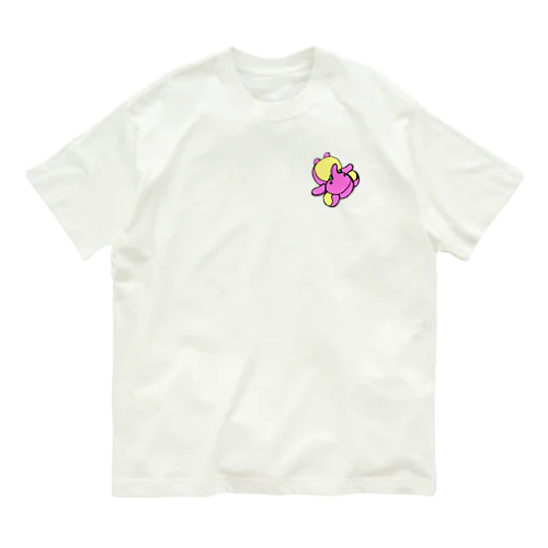 ごろ寝ゾウさん、ピンク Organic Cotton T-Shirt
