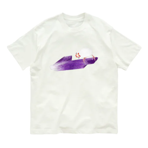 煽る文鳥 オーガニックコットンTシャツ