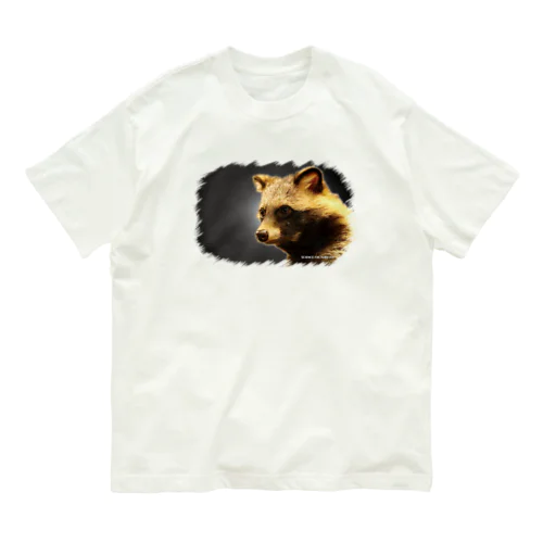 たぬきのリンク　黒 Organic Cotton T-Shirt