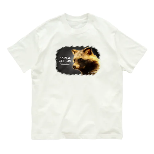 ANIMAL WELFARE　たぬき オーガニックコットンTシャツ