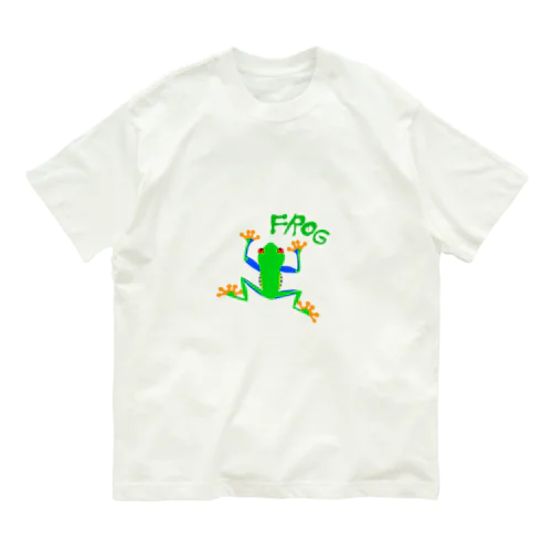 アカメアマガエル オーガニックコットンTシャツ