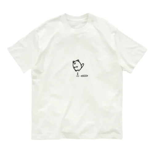 ネコとキュウリ オーガニックコットンTシャツ