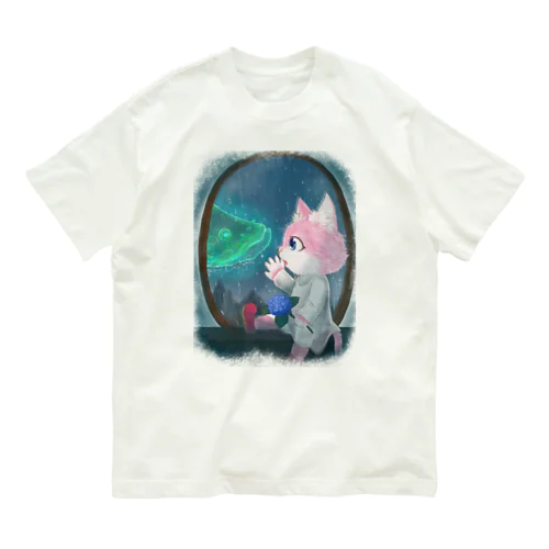 ピラルクとネコ Organic Cotton T-Shirt