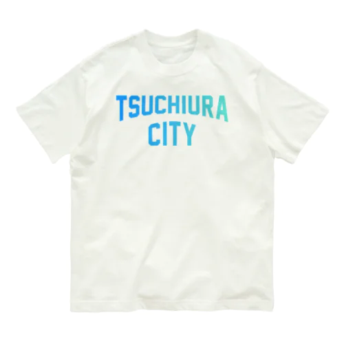 土浦市 TSUCHIURA CITY ロゴブルー オーガニックコットンTシャツ
