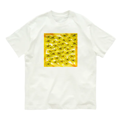 いっぱいいっぱいフラワー(yallow) Organic Cotton T-Shirt