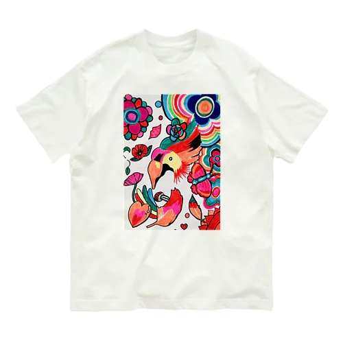 虹色インコ Organic Cotton T-Shirt