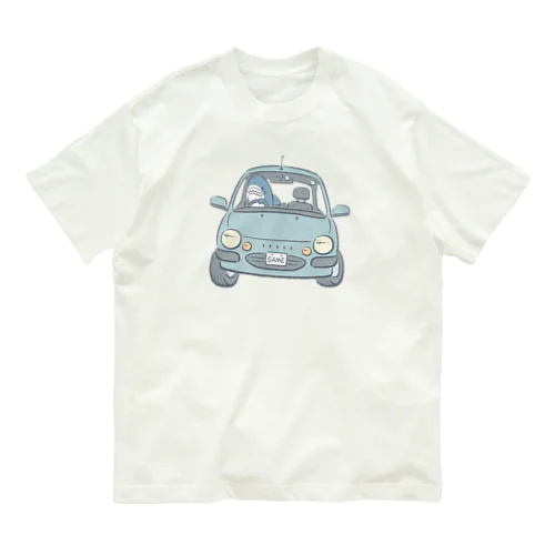 ハンドルをにぎるサメ Organic Cotton T-Shirt