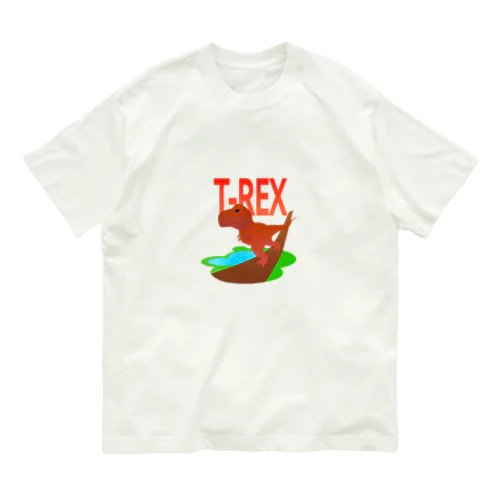 T-REX（原色バージョン） オーガニックコットンTシャツ