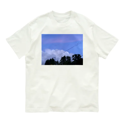 8月、夏の夕暮れドキッ！な空 オーガニックコットンTシャツ