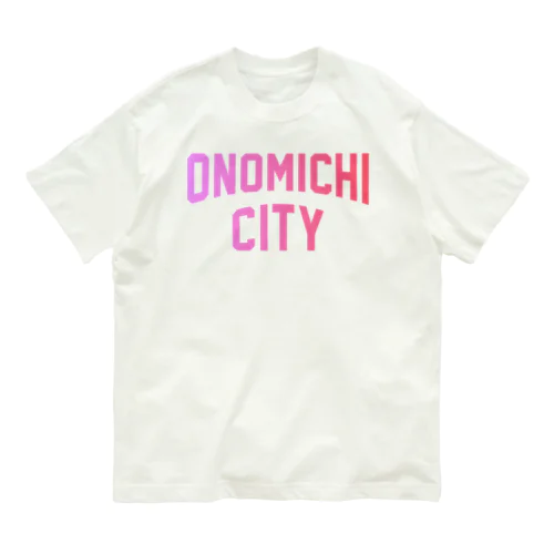 尾道市 ONOMICHI CITY ロゴピンク オーガニックコットンTシャツ