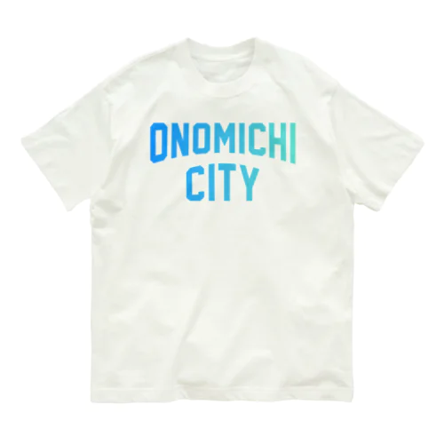 尾道市 ONOMICHI CITY ロゴブルー オーガニックコットンTシャツ