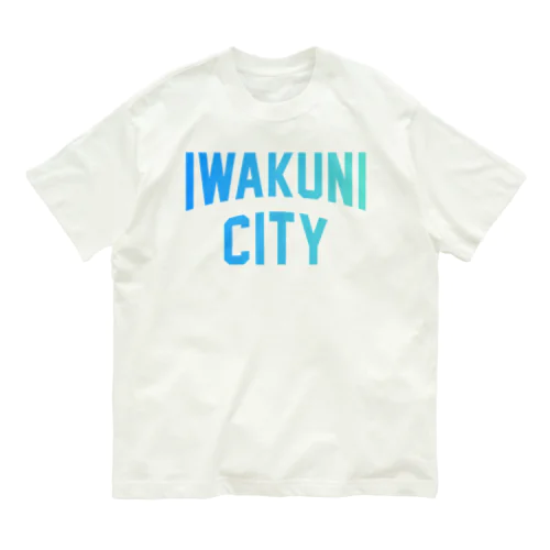 岩国市 IWAKUNI CITY　ロゴブルー Organic Cotton T-Shirt
