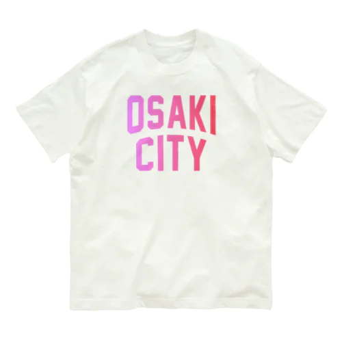 大崎市 OSAKI CITY　ロゴピンク オーガニックコットンTシャツ