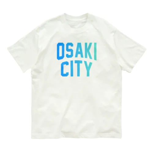 大崎市 OSAKI CITY　ロゴブルー オーガニックコットンTシャツ