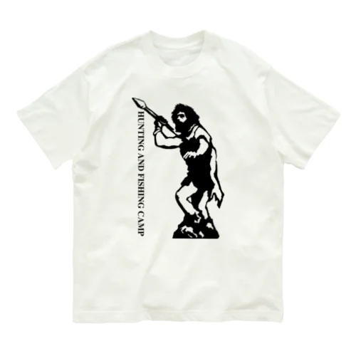 Hunting and Fishing Camp ロゴ Organic Cotton T-Shirt