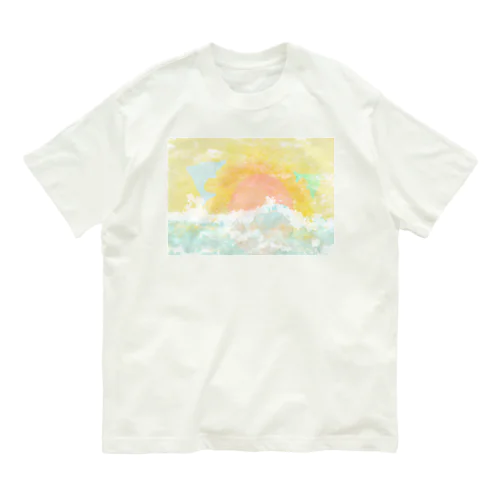 イルカのおいかけっこ オーガニックコットンTシャツ