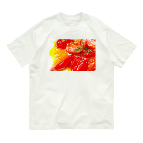 フルーツトマトのソテー オーガニックコットンTシャツ
