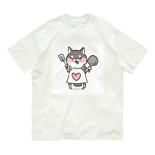 シンプル　しばちゃん オーガニックコットンTシャツ