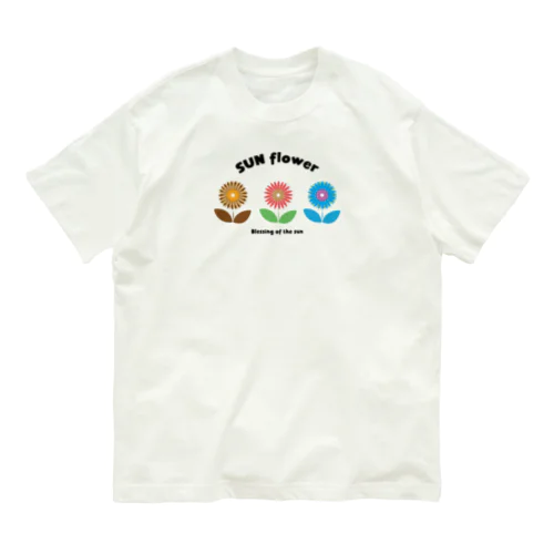 太陽の花🌻ひまわり オーガニックコットンTシャツ