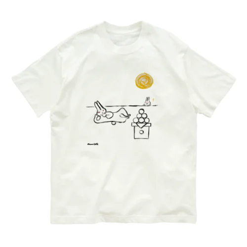 うさぎの月見2ver. オーガニックコットンTシャツ