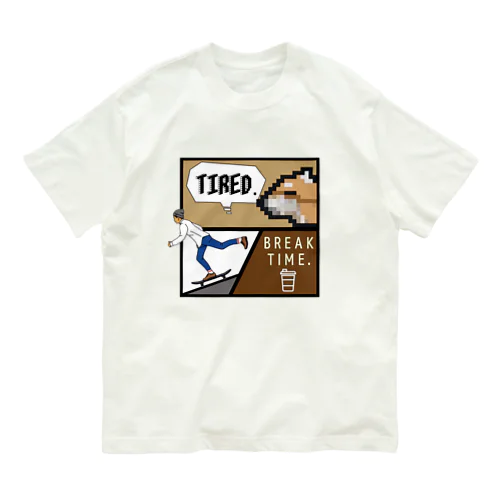 tired. コミック オーガニックコットンTシャツ