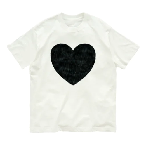 黒ハート Organic Cotton T-Shirt