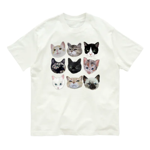 いろんな猫ちゃん9 オーガニックコットンTシャツ