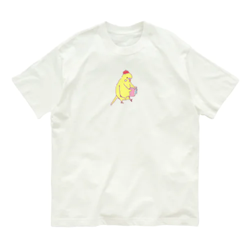 本読むピヨちゃん Organic Cotton T-Shirt