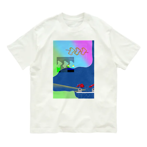 先祖に捧ぐ、花とからあげクンのデリバリー Organic Cotton T-Shirt