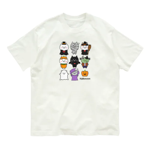 Halloween🎃ねこさん2 オーガニックコットンTシャツ