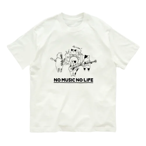 ねこバンド Organic Cotton T-Shirt