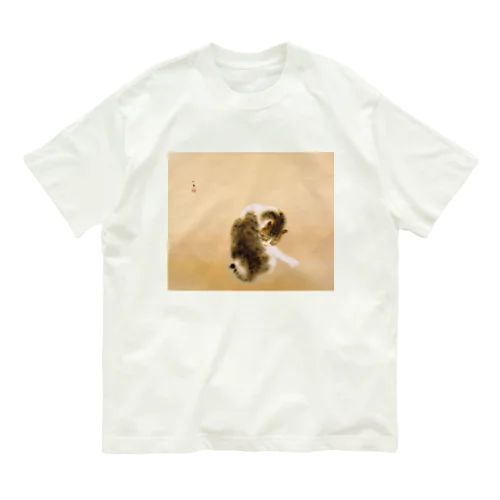 竹内栖鳳(作)猫 オーガニックコットンTシャツ