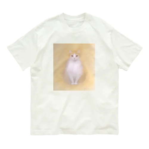 幸せの黄色いねこ オーガニックコットンTシャツ