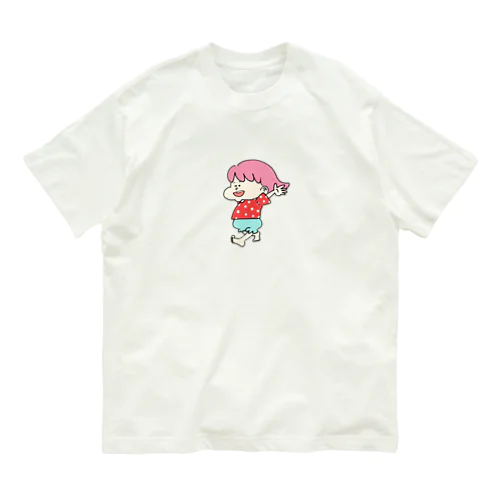 走る子ちゃん オーガニックコットンTシャツ