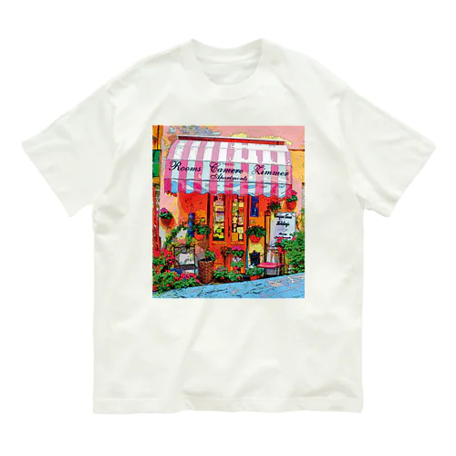 イタリア チンクエ・テッレの街角 Organic Cotton T-Shirt