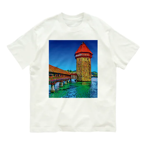 スイス カペル橋 オーガニックコットンTシャツ