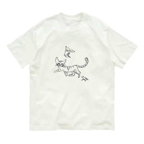 cat! オーガニックコットンTシャツ