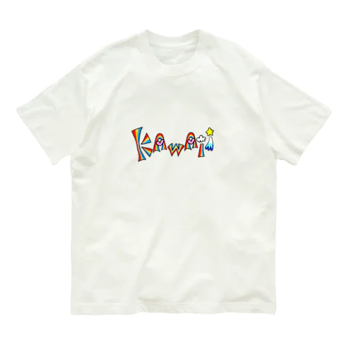 KAWII 可愛い レインボー Organic Cotton T-Shirt