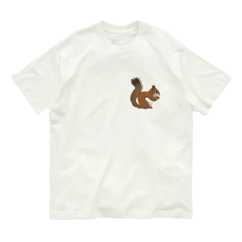 心にリスを Organic Cotton T-Shirt