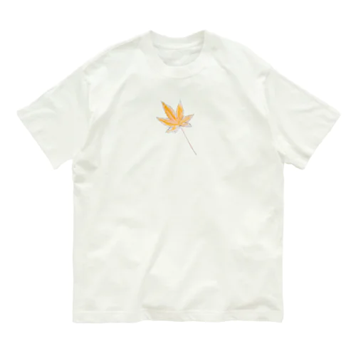 紅葉 オーガニックコットンTシャツ