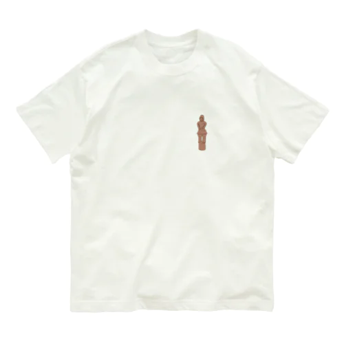 はにわ　挂甲の武人（ワンポイント） Organic Cotton T-Shirt