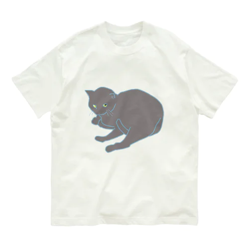 黒猫こぱん オーガニックコットンTシャツ