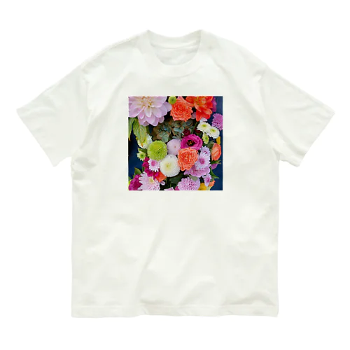 vivid flower オーガニックコットンTシャツ