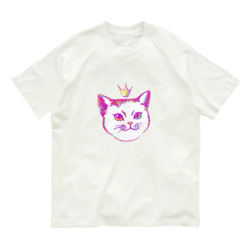 ネコ女王 オーガニックコットンTシャツ