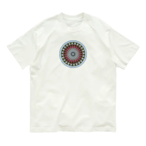 瞑想マンダラ万華鏡 2 オーガニックコットンTシャツ