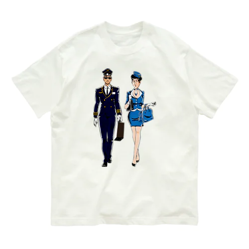 パイロット＆キャビンアテンダント オーガニックコットンTシャツ