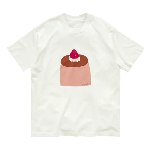 いちごのプリンTシャツ オーガニックコットンTシャツ