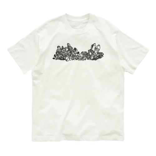 鉱石クラスター【黒】 Organic Cotton T-Shirt